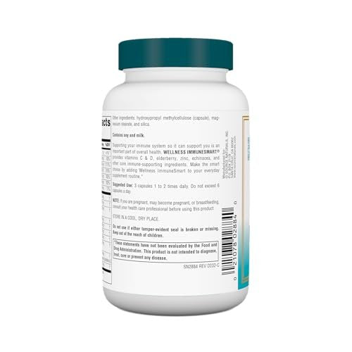 Source Naturals Wellness ImmuneSmart - For Core Daily Immune Support with Vitamins A, C, D, Zinc, Elderberry, Echinacea, Andrographis, Turkey Tail and Garlic - 90 Capsules - görsel 6