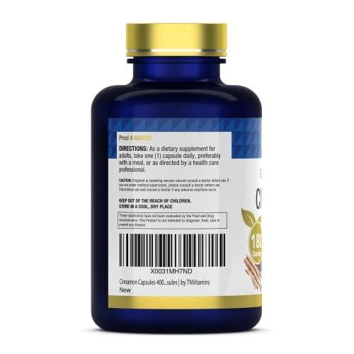 tnvitamins Cinnamon Capsules 4,000 mg Equivalent - 180 Capsules | Cassia & Ceylon Cinnamon Pills | Two Varieties! | Non-GMO! | Made in The USA! - görsel 11