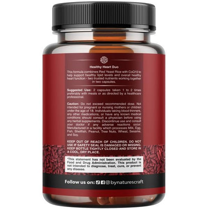 Natures Craft Red Yeast Rice with CoQ10 – Powerful Heart Support: Red yeast rice is known for its potential to – Image 1