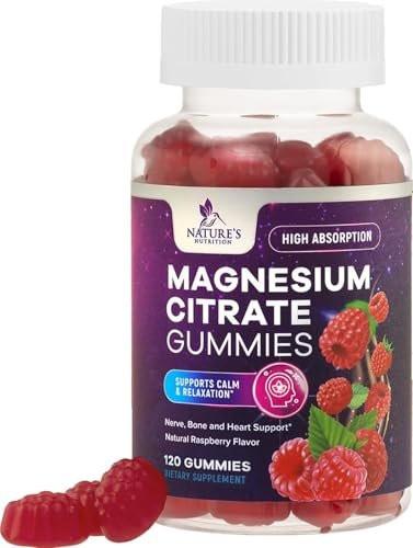 Magnesium Citrate Gummies for Adults & Kids - High Absorption Magnesium Supplements - Premium Calm, Relaxation, Muscle, Nerve, Bone & Heart Support - Great-Tasting Vegan Gummy Supplement - 120 Gummies - görsel 17