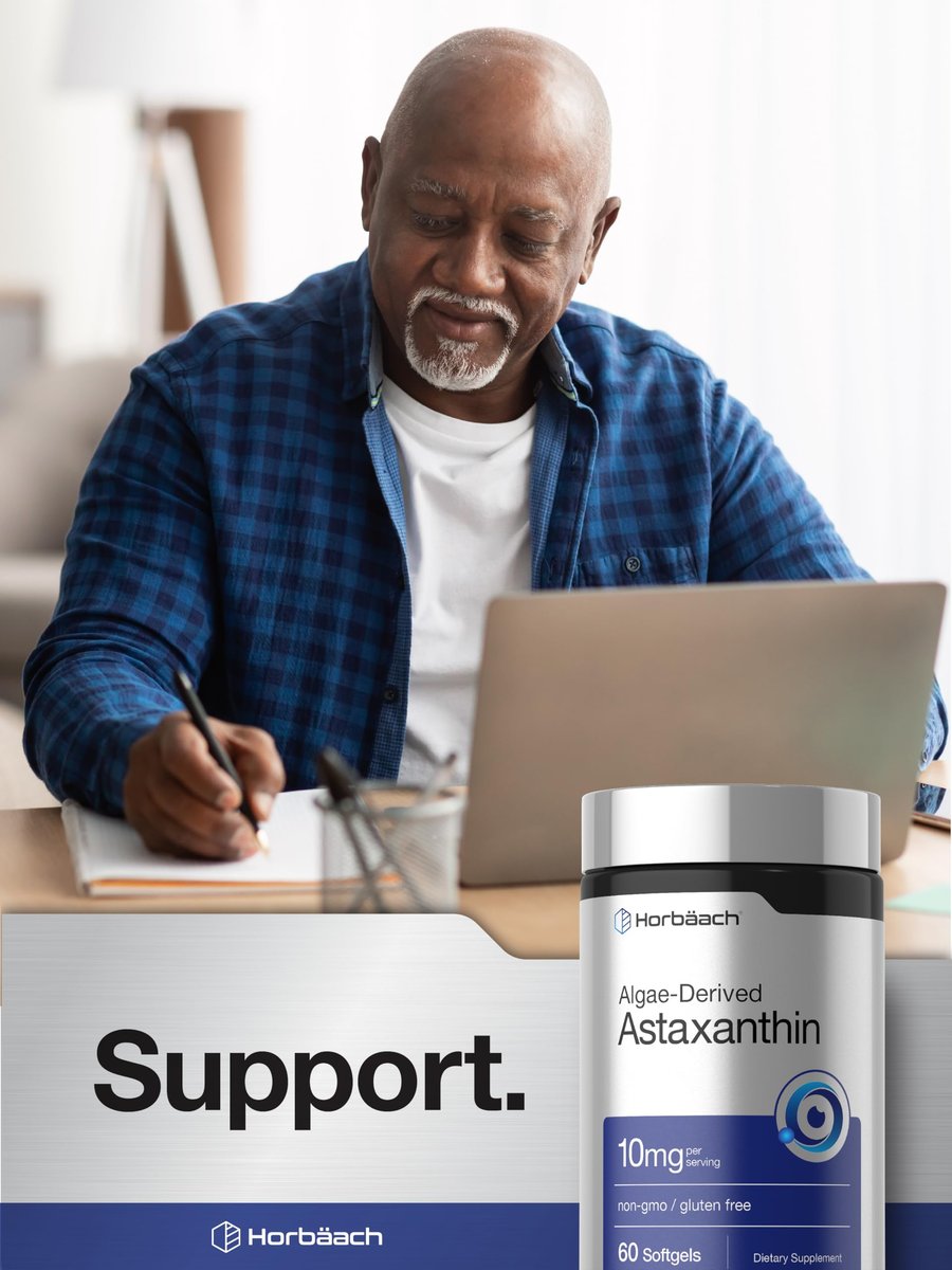 Horbäach Astaxanthin 10mg | 60 Softgels | Algae Derived Formula | Non-GMO, Gluten Free Supplement - görsel 10
