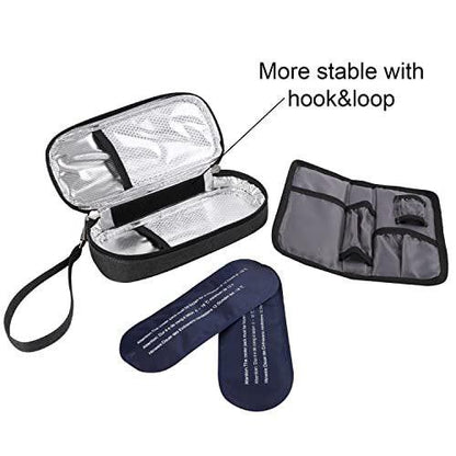 Apollo Walker Insulin Cooler Travel Case Diabetic Medication Cooler with Ice Packs and Insulation Liner - TSA Approved