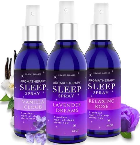 Pillow Sleep Spray Mist for Deep Sleep | Help Stress & Anxiety Relief Aid | (Pack of 3) Calming Lavender, Vanilla, Rose Mist | by Combat Cleaner - görsel 13