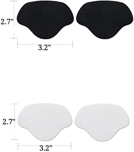 Sneaker Toe/Heel Prevention Repair, Shoe Hole Toeburst Patch/Insert, Wear Self-Adhesive, 1 Pair Black and 1 Pair White - görsel 3