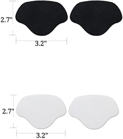 Sneaker Toe/Heel Prevention Repair, Shoe Hole Toeburst Patch/Insert, Wear Self-Adhesive, 1 Pair Black and 1 Pair White