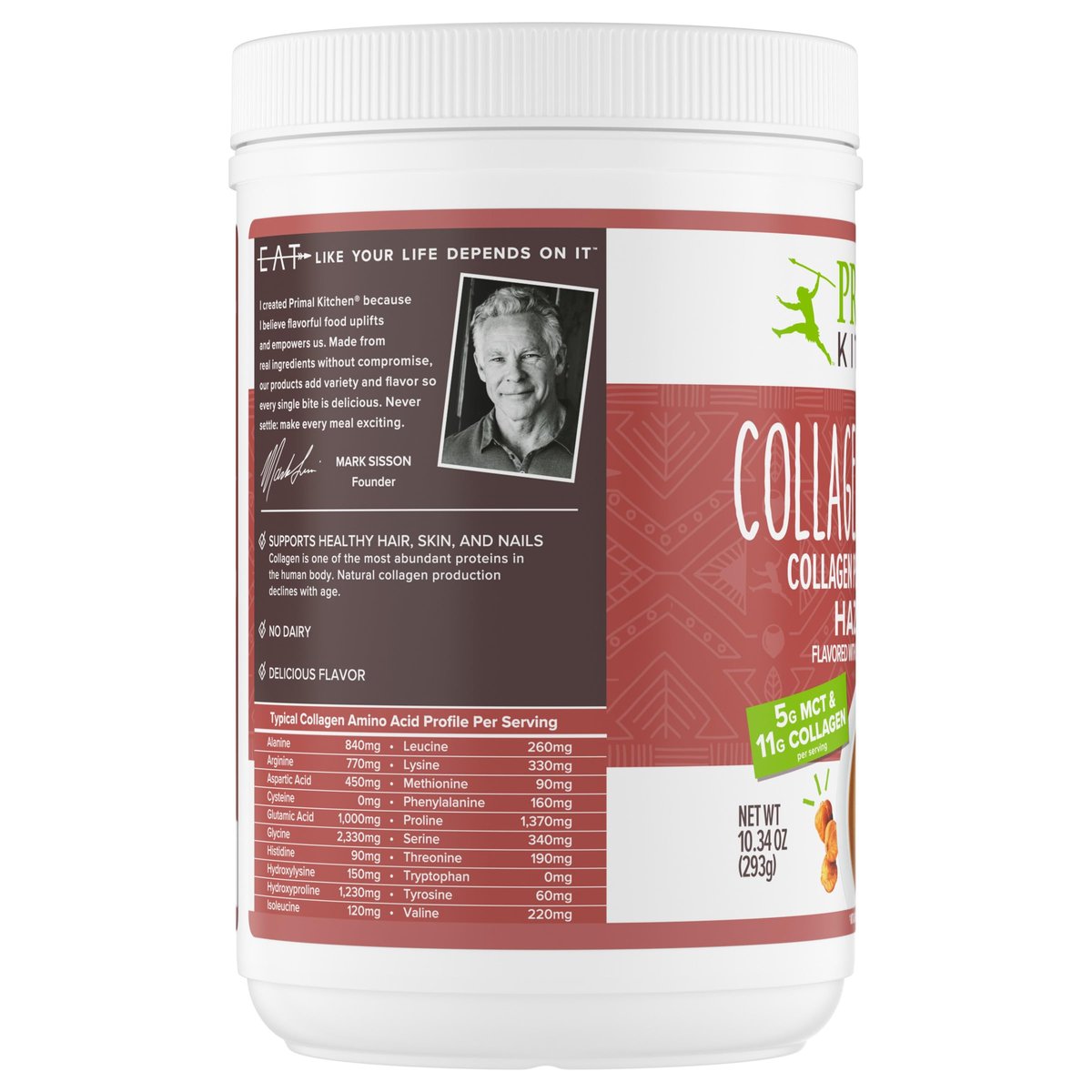 Primal Kitchen Hazelnut Collagen Creamer Powder, Collagen Peptide Drink Mix with MCT Oil, 10.34 Ounces - görsel 9
