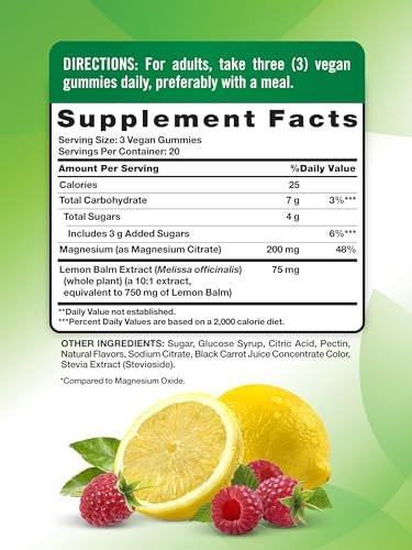 Nature's Truth Magnesium Gummies for Adults | 200mg | 60 Count | Vegan, Non-GMO & Gluten Free Supplement | Enhanced Absorption Magnesium Citrate - görsel 4