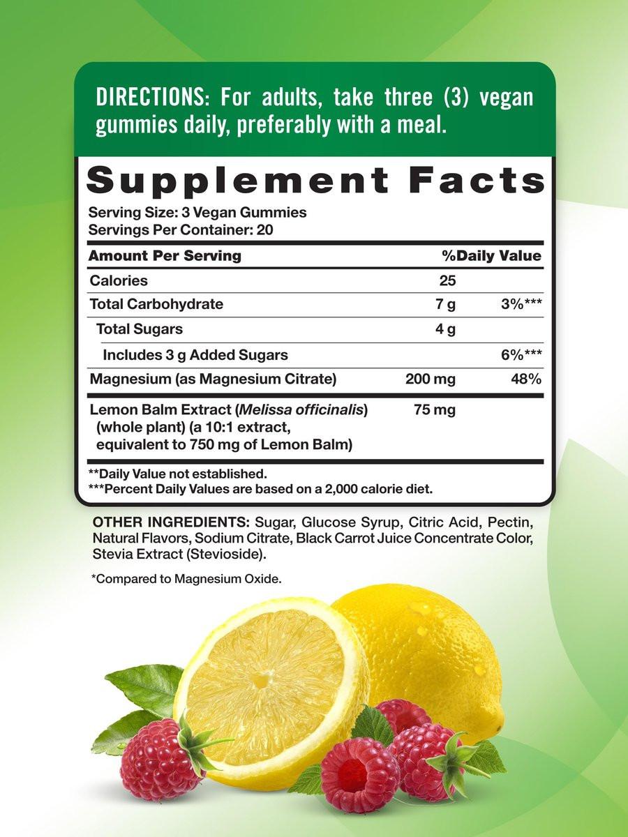 Nature's Truth Magnesium Gummies for Adults | 200mg | 60 Count | Vegan, Non-GMO & Gluten Free Supplement | Enhanced Absorption Magnesium Citrate - görsel 3