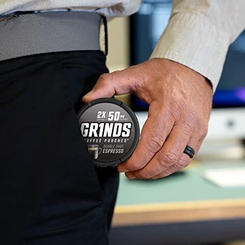Grinds Coffee Pouches | Free, Nicotine Free Clean Energy Option | 3 Cans of Double Shot Espresso | 18 Pouches Per Can | 2x Caffeine 1 Pouch eq. 1/2 Cup of Coffee - görsel 9