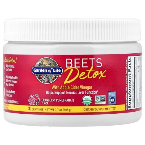 Garden of Life Organic Beet Root Powder with Antioxidants, Vitamin C, Probiotics & Apple Cider Vinegar for Digestive & Liver Health – BEETS Detox – Vegan, Non GMO, Cranberry Pomegranate, 30 Servings - görsel 6