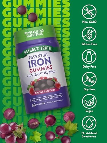 Nature's Truth Iron Gummies | 60 Count | – Convenient Gummy Form: Easy to chew and swallow, perfect for those who – Image 6