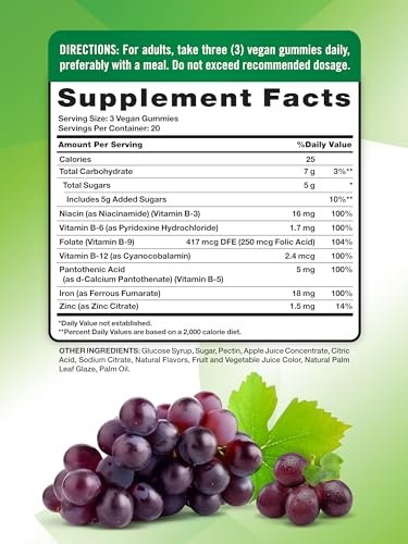 Nature's Truth Iron Gummies | 60 Count | – Gluten Free: Suitable for those with gluten sensitivities or celiac – Image 4