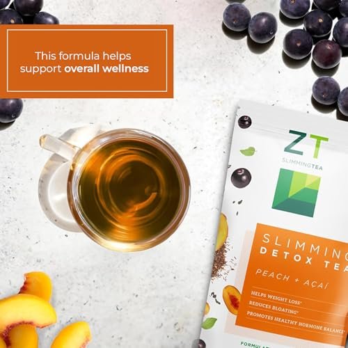 Dr. Zisman ZT Slimming - Peach and Acai Herbal Tea Blend with Ashwagandha, Rooibos and Acai - 28 Day Wellness Blend (28 Tea Bags) - görsel 18