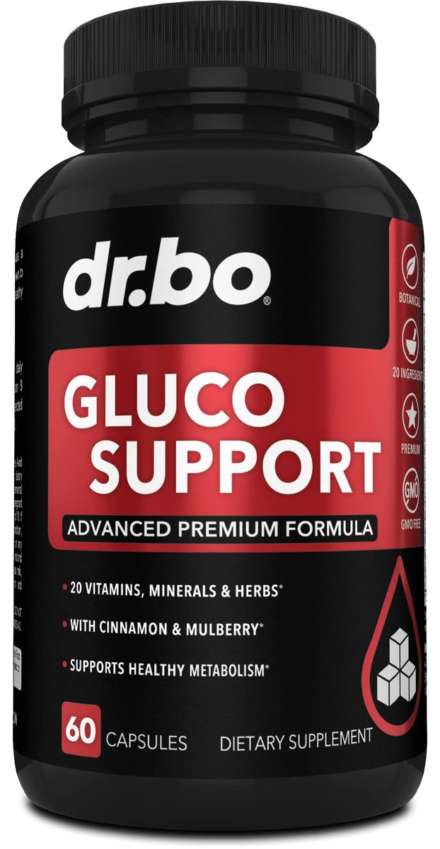 Gluco Support Supplement Capsules - Boost Metabolism Supplements, Vitamin Herbal Formula Pill - Ultra Balance Optimizer Vitamins, Chromium, Cinnamon, Bitter Melon Leaf, Gymnema, Vanadium - 60 Pills - görsel 1