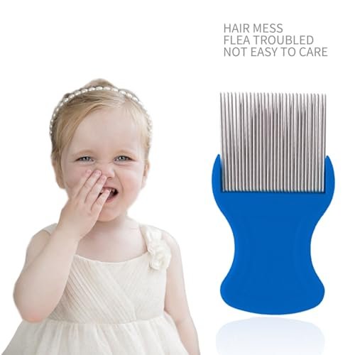 LABOTA 9 Pcs Lice Combs, Flea Combs, Hair Comb Double Sided Fine Tooth Combs, Removal Dandruff Comb with Metal Teeth, Stainless Steel Louse and Nit Comb for Head Lice Treatment - görsel 12
