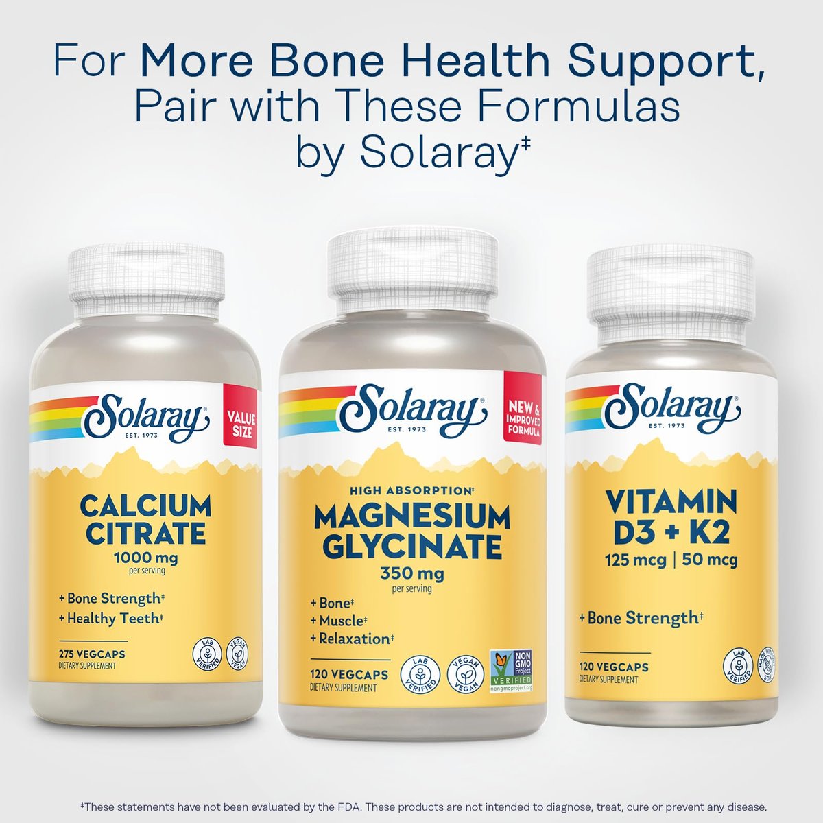 Solaray Magnesium Glycinate, New & Improved – Vegan and Clean: Each serving consists of 240 vegan capsules, free – Image 5