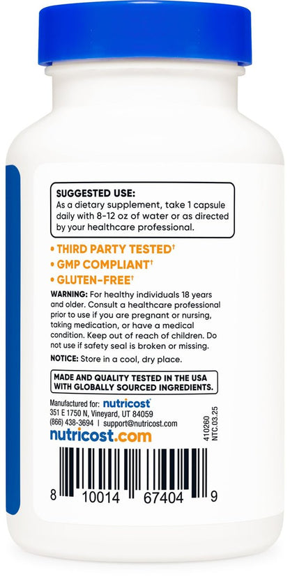 Nutricost Stinging Nettle Root Extract 120 Capsules for 120 Servings Per Bottle - Vegetarian, GMO Free and Gluten Free