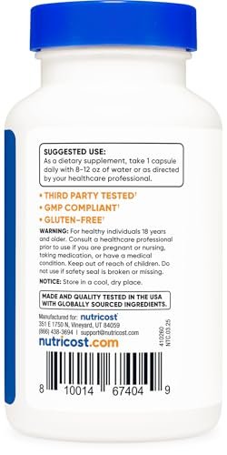 Nutricost Stinging Nettle Root Extract 120 Capsules for 120 Servings Per Bottle - Vegetarian, GMO Free and Gluten Free - görsel 8