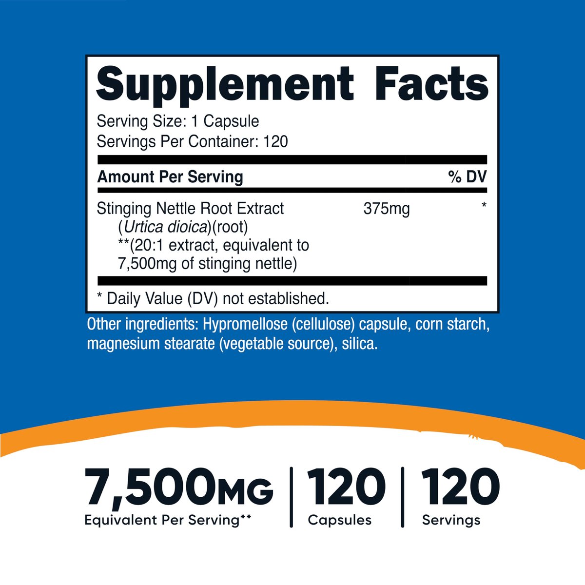 Nutricost Stinging Nettle Root Extract 120 Capsules for 120 Servings Per Bottle - Vegetarian, GMO Free and Gluten Free - görsel 3