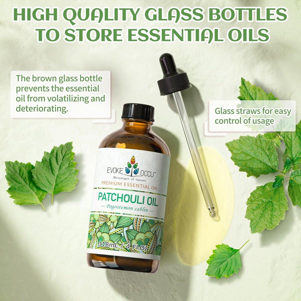 EVOKE OCCU Patchouli Essential Oil for Diffuser Skin Fragrance DIY Candle Soap Making - 4 FL Oz - görsel 3