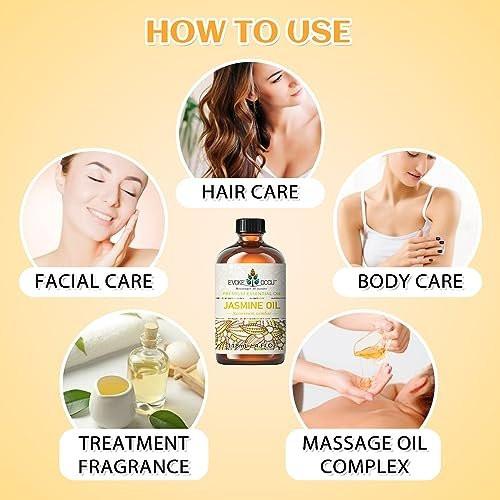 EVOKE OCCU Jasmine Essential Oil for Cleaning, Air Freshening, Relaxing, Add to Spray and Diffuser - 4 Fl Oz - görsel 8