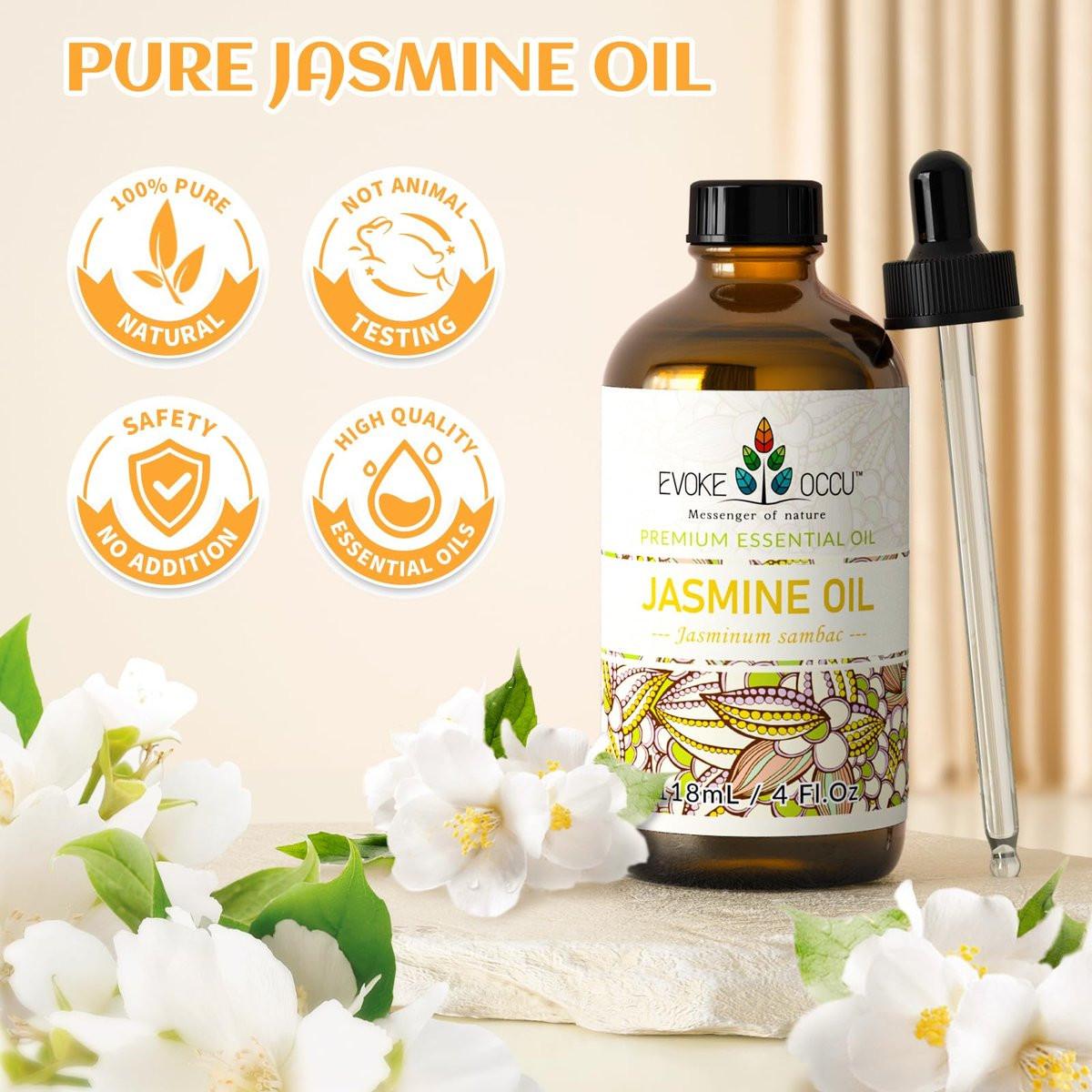 EVOKE OCCU Jasmine Essential Oil for Cleaning, Air Freshening, Relaxing, Add to Spray and Diffuser - 4 Fl Oz - görsel 13