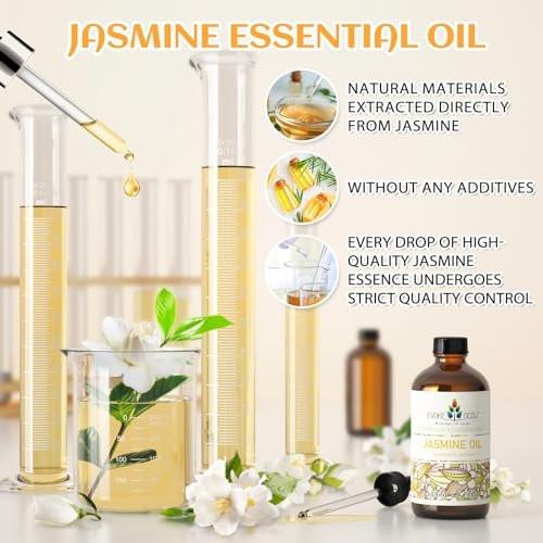 EVOKE OCCU Jasmine Essential Oil for Cleaning, Air Freshening, Relaxing, Add to Spray and Diffuser - 4 Fl Oz - görsel 6