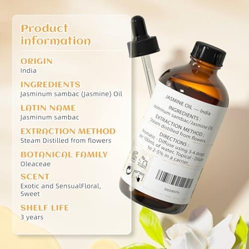 EVOKE OCCU Jasmine Essential Oil for Cleaning, Air Freshening, Relaxing, Add to Spray and Diffuser - 4 Fl Oz - görsel 18