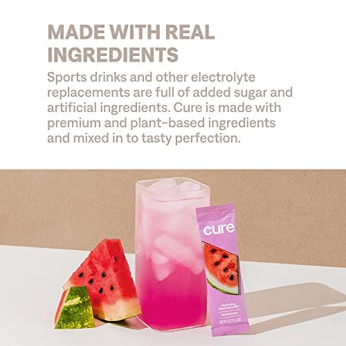 Cure Hydration | Plant-Based Electrolyte – Convenient Packets: Pre-measured single-serve sticks are perfect for – Image 5