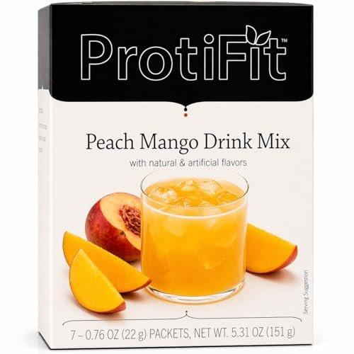 PROTIFIT - High Protein Fruit Flavored Powder Drink Mix, 15g Protein, Low Calorie, Sugar Free, Ideal Protein Compatible, 7 Servings Per Box (Peach Mango) - görsel 10
