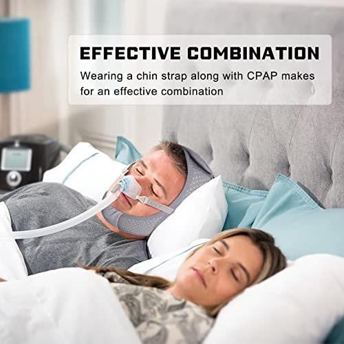 Forzacx Anti Snoring Chin Strap - Light Breathable Cpap Chin Strap Snoring Solution, Comfortable Chin Portion Widen Softer, Efficient Reduce Snoring, Adjustabl Sleep Chin Strap for Men Women - Grey - görsel 6