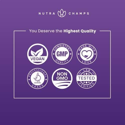 NutraChamps Melatonin Gummies for Adults, Extra Strength Sleep Aid Vitamins, 5mg or 10mg Dose, Vegan Natural Strawberry Flavor Supplement for Better Sleep, Healthy Sleep Cycles, 60 Gummies - görsel 1