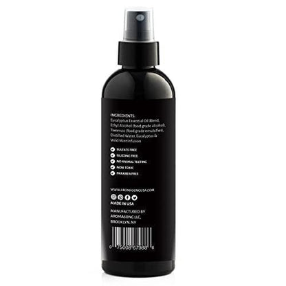 Aromasong Eucalyptus & Wild Mint Pillow Spray - All Natural Calming Linen & Bedtime Mist for Deep Sleep - Aromatherapy Essential Oils for Sleeping