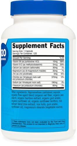 Nutricost Electrolyte Complex Advanced Hydration (120 Capsules) - 8 Hydrating Electrolytes & Vitamins, Gluten Free, Non-GMO, Vegetarian - görsel 10