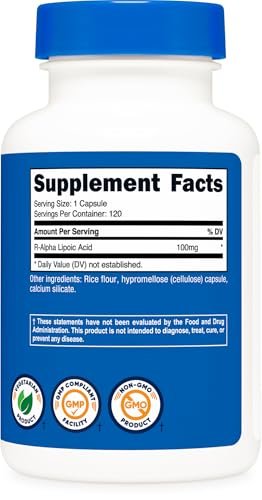 Nutricost R-Alpha Lipoic Acid 100mg, 120 – High Absorption: The R-form of alpha lipoic acid is more bioavailable – Image 3