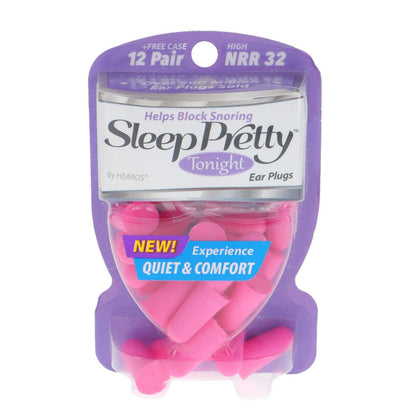 Hearos Sleep Pretty Tonight Foam Ear Plugs, Hearing Protection, 32 NRR, 12 Pair, Purple