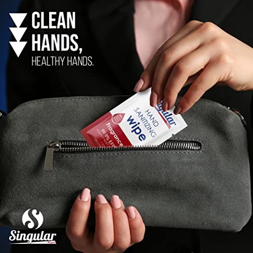 Hand Sanitizing Wipes Travel Size by Singular Wipes –30ct Individually Wrapped | Fragrance-Free, Moisturizing, 70% Isopropyl Alcohol Wipes | Travel, Home, Office, Daily Use - görsel 11