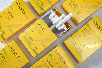 HEABAL Herbal Cigarettes - Nicotine Free & Tobacco Free 20/Pack (Lemon)
