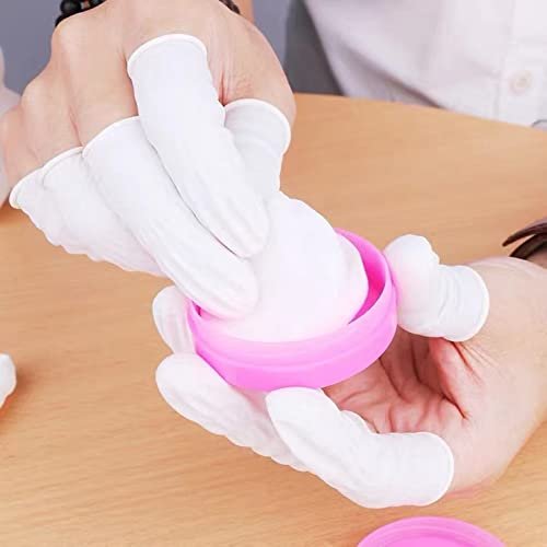 BTYMS 400 Count Latex Finger Cots Large Fingertip Gloves Disposable Finger Rubber Tips Protector Anti-Static - görsel 14