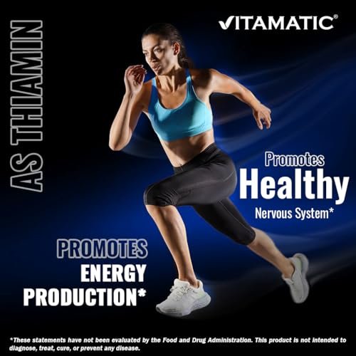 Vitamatic Vitamin B1 (As Thiamine Mononitrate) 100mg – 250 Vegetarian Tablets Supports Energy Production, Nervous System Function & Heart Health* - görsel 8