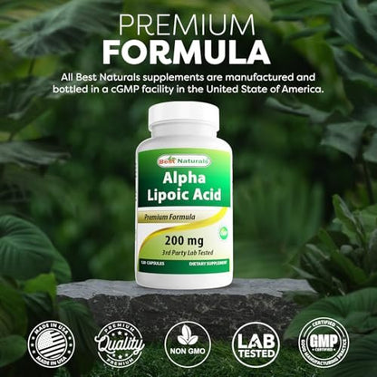 Best Naturals Alpha Lipoic Acid 200 mg - 120 Capsules (Pack of 2)