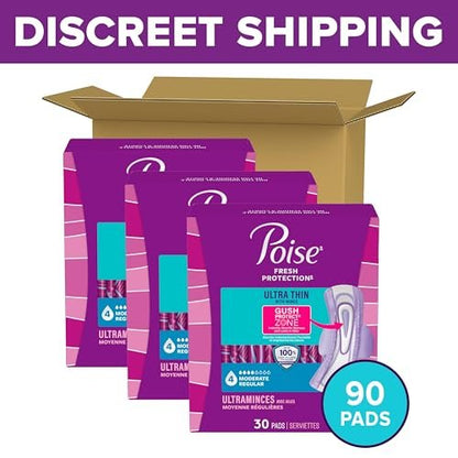 Poise Ultra Thin Incontinence & Postpartum – Soft, Comfortable Materials: The top sheet is gentle against – Image 4