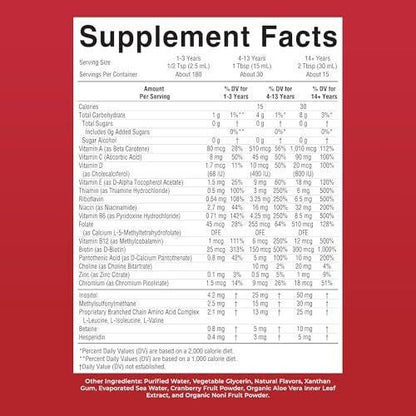 MARYRUTH'S Liquid Multivitamin for Women, Men & Kids | Vitamin A C D E B6 B12 Biotin Zinc | Immunity | Energy Metabolism | 15+ Key Nutrients | Vegan | Non-GMO | Gluten Free | Sugar Free | 15 Servings