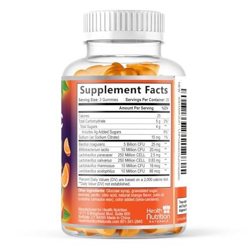 Probiotic Gummies for Women & Men - Advanced Multi-Strain Probiotic Formula - Gut & Digestive Health Support Gummy for Occasional Bloating - Daily Acidophilus Probiotics Supplement - 120 Gummies - görsel 9