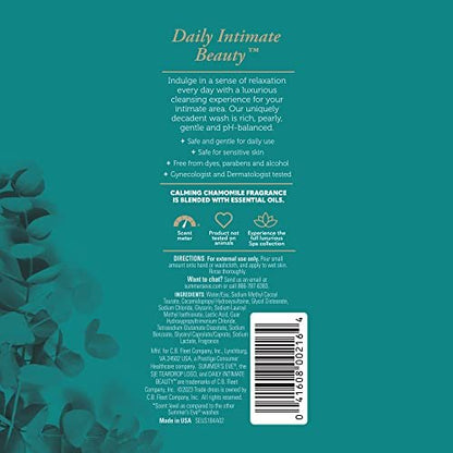 Summer's Eve Spa Calming Daily All-Over Feminine Wash, 12 Fl Oz, pH Balance Feminine Wash Formulated to Remove Odor