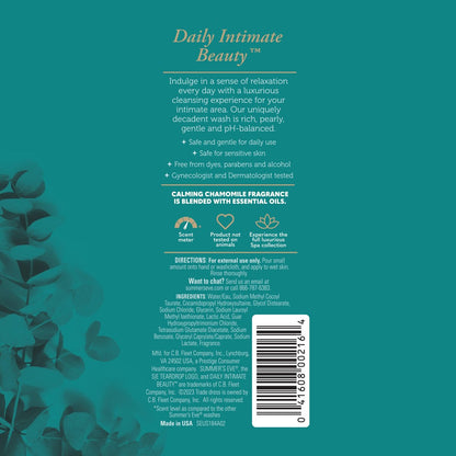 Summer's Eve Spa Calming Daily All-Over Feminine Wash, 12 Fl Oz, pH Balance Feminine Wash Formulated to Remove Odor