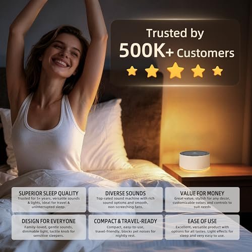 Kipcush White Noise Machine - Soft Non-Glare – 8 Color Night Lights: Soft, non-glare LED lights in 8 colors – Image 14