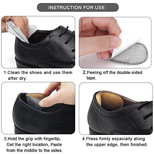 Dr.Foot Heel Grips for Men and Women, Self-Adhesive Heel Cushion Inserts Prevent Heel Slipping, Rubbing, Blisters, Foot Pain, and Improve Shoe Fit - 2pairs(Brown) - görsel 10