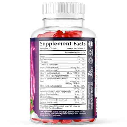 Multivitamin for Men - Complete Daily Mens Multivitamin Gummies with Vitamin D, B Vitamins, Zinc & More - Energy, Memory, Focus & Immune Health Support - 13 Essential Vitamins & Minerals - 60 Capsules