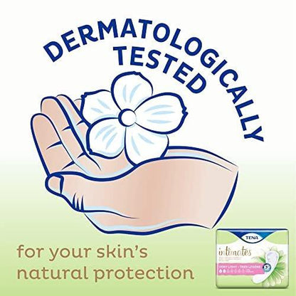 TENA Sensitive Care Extra Coverage Female Incontinent Pad Very Light Long 9" L 54291, 50 Ct